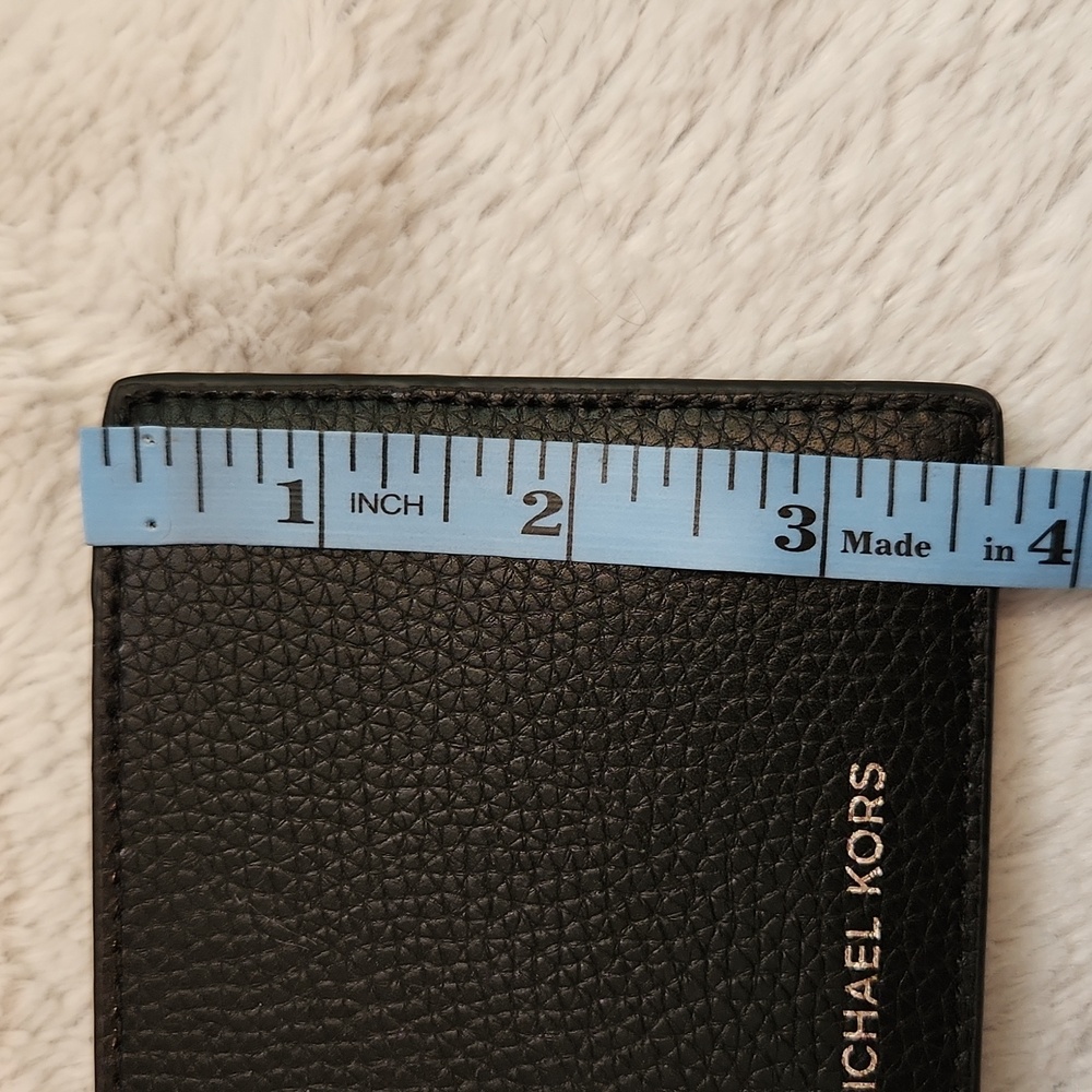 Michael Kors Black Textured Leather Bi-Fold Wallet - Picture 12 of 13